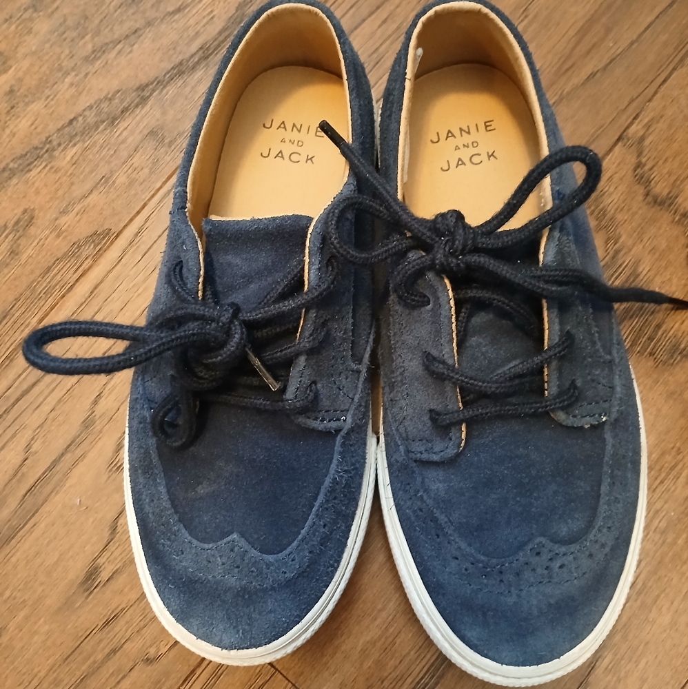 *last chance* Janie and Jack Blue Suede Oxford Sneakers